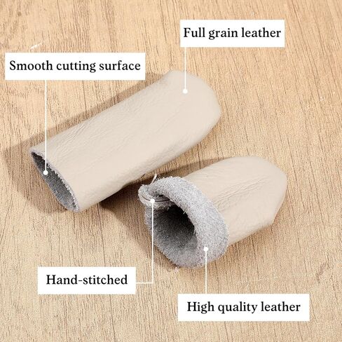 5 Pairs Finger Protectors for Sewing, Leather Thimble & Crochet Finger Guard, Hand Craft Needlework Tools for Knitting & Needle Felting in Kuwait