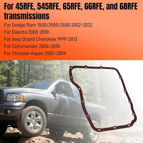 حشية وعاء زيت ناقل الحركة لـ RFE Dodge 45RFE 545RFE 65RFE 66RFE 68RFE - لا يتطلب RTV استبدال التركيب الجاف لسيارة Dodge Ram Jeep Chrysler، يستبدل # LLT-CRFE in Kuwait