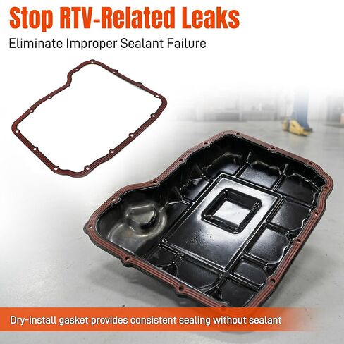 حشية وعاء زيت ناقل الحركة لـ RFE Dodge 45RFE 545RFE 65RFE 66RFE 68RFE - لا يتطلب RTV استبدال التركيب الجاف لسيارة Dodge Ram Jeep Chrysler، يستبدل # LLT-CRFE in Kuwait