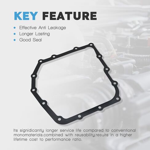 Transmission Oil Pan Gasket Compatible with Chrysler 200 Cirrus Daytona Grand Voyager Sebring Town & Country Replacement for Dodge Avenger Caravan Grand Caravan Stratus Replace # TOS18687 in Kuwait