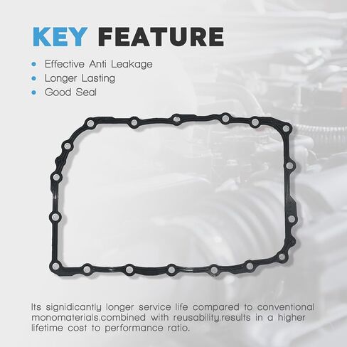 Transmission Oil Pan Gasket Compatible with Chevrolet Silverado 1500 Suburban 1500 Tahoe Avalanche 2009-2020 Replacement for GMC Sierra 1500 Yukon 2007-2021 Replace # TOS18774 712329100 in Kuwait