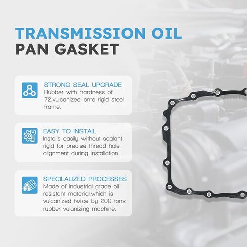 Transmission Oil Pan Gasket Compatible with Chevrolet Silverado 1500 Suburban 1500 Tahoe Avalanche 2009-2020 Replacement for GMC Sierra 1500 Yukon 2007-2021 Replace # TOS18774 712329100 in Kuwait