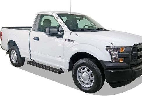 ألواح جانبية للجري من الفولاذ المقاوم للصدأ باللون الأسود مقاس 5 بوصات من Tuxtreme متوافقة مع Ford F150 2015-2026 الكابينة العادية وF-250 F-350 Super Duty 2017-2026 (قضبان جانبية لقضبان Nerf) in Kuwait