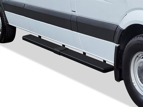 Tuxtreme Running Boards Side Steps 6" Matte Black Compatible with Dodge Sprinter 2007-2009 Full Size Van & Mercedes-Benz Sprinter 10-26 3-Door Stainless Steel (Nerf Bars Side Bars) in Kuwait