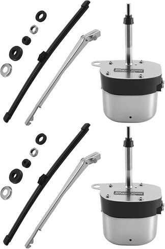 12V Electric Windshield Wiper Motor Kit Fit for Vintage Classic Cars Hot Rods Jeep Boat and ATV, Includes Arms and Blades in Kuwait