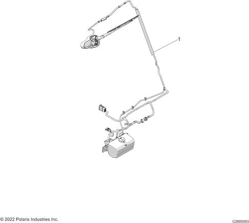 Polaris 2885083 Windshield Wiper & Washer Kit 2022 Ranger SP 570 Crew SP 570 EPS Premium Northstar Pro XD Mid-Size in Kuwait