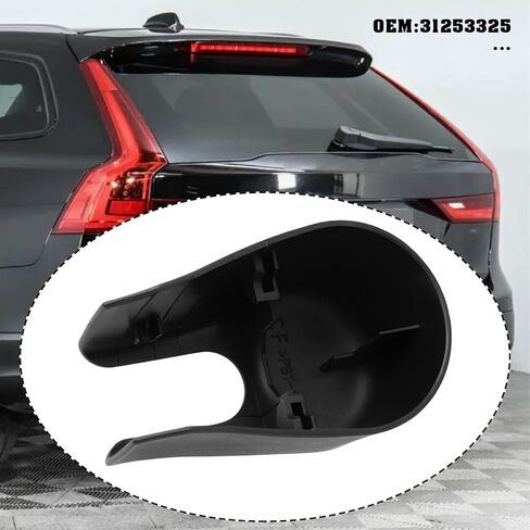 قطعتان من غطاء غطاء ذراع الممسحة الخلفية متوافق مع فولفو V40 V60 V90 XC90، غطاء حماية خلفي من البلاستيك PBT 31253325 in Kuwait