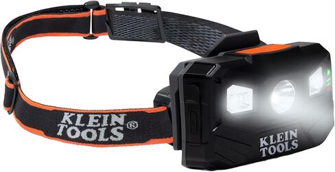 Klein Tools 56048 Rechargeable Auto-Off LED Headlamp, Adjustable Fabric Strap, 400 lms, All-Day Runtime, for Work, Running, Outdoor Hiking in Saudi Arabia