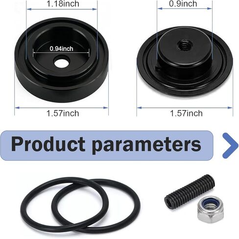 1 SET Car Wiper Plug, Rear Windshield Wiper Arm Seal Delete Cover, Alloy Anti-rust Block off Grommet Cap, Exterior Protection Accessory for Cars SUVs Trucks RVs (Black) in Kuwait