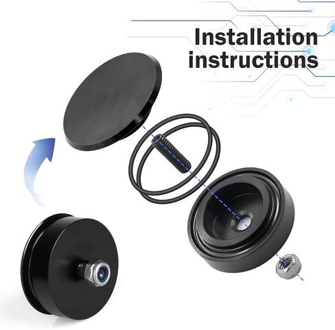 1 SET Car Wiper Plug, Rear Windshield Wiper Arm Seal Delete Cover, Alloy Anti-rust Block off Grommet Cap, Exterior Protection Accessory for Cars SUVs Trucks RVs (Black) in Kuwait
