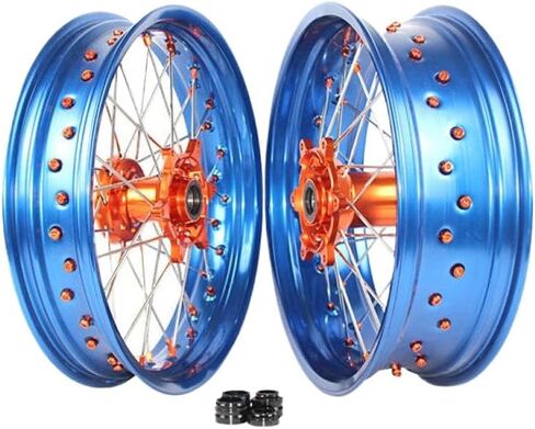 Aluminum Supermoto Wheels Compatible with EXC/SXF and Stark Varg Models in Kuwait