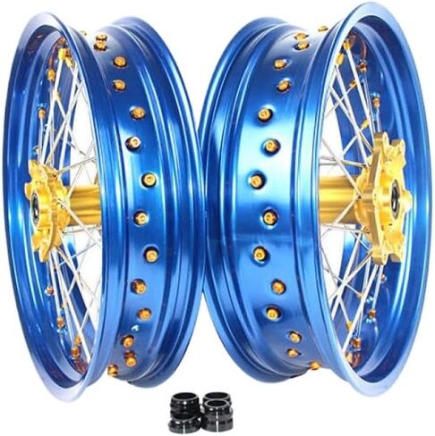 Aluminum Supermoto Wheels Compatible with EXC/SXF and Stark Varg Models in Kuwait