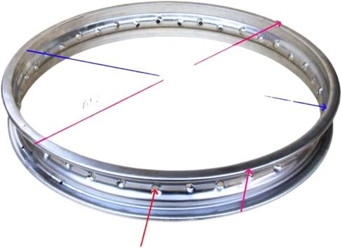 Motorcycle Wheel Rim 1.40 1.60 17 Inch 18 Inch Front Rear Metal Wheel Compatible With CG125 ZJ XF LF LX125 125cc 150cc(1.40-17) in Saudi Arabia