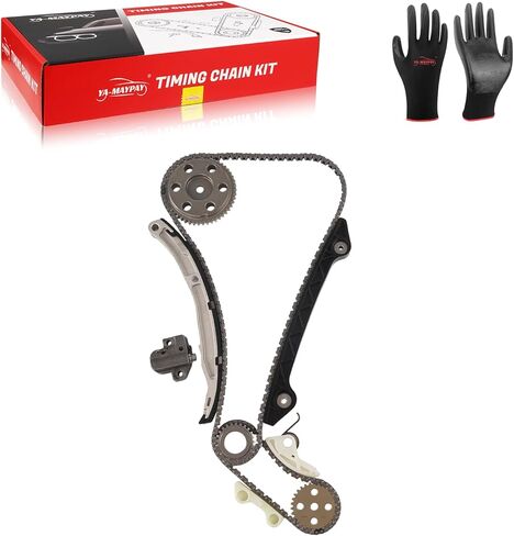 YAMAYPAY EngineTiming Chain Kit for 2003-2007 Mazda 6 2.3L 2004-2007 Mazda 3 2.3L 2005-2006 Mazda Tribute 2.3L Camshaft Crankshaft Sprocket Tensioner Guide Replaces oe# L30512201 3L8Z6A895AA in Kuwait