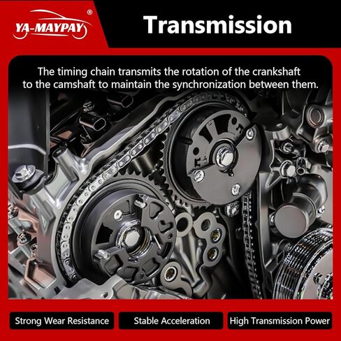 YAMAYPAY EngineTiming Chain Kit for 2003-2007 Mazda 6 2.3L 2004-2007 Mazda 3 2.3L 2005-2006 Mazda Tribute 2.3L Camshaft Crankshaft Sprocket Tensioner Guide Replaces oe# L30512201 3L8Z6A895AA in Kuwait