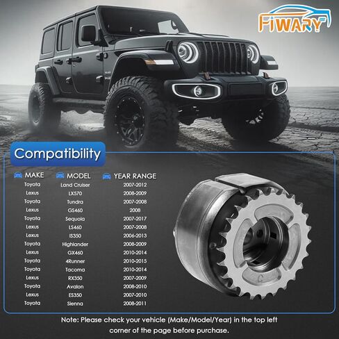 VVT Exhaust Camshaft Timing Sprocket for Toyota Land Cruiser Tundra GS300 5.7L Precision Engineered Direct Replacement in Kuwait