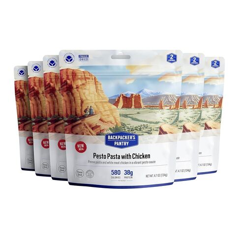 Backpacker's Pantry Fettuccini Alfredo with Chicken | Freeze Dried Backpacking & Camping Food | Emergency Food | 44 Grams of Protein | 6 Count in Kuwait