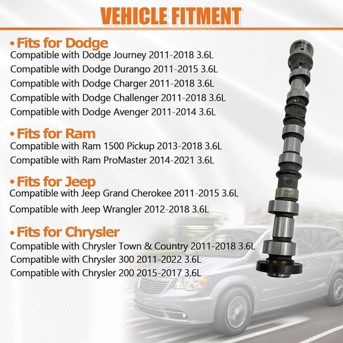 5184380AG عمود الحدبات الجانب الأيمن متوافق مع جيب دودج لكرايسلر ورام 2011-2022 3.6L V6 موديلات 05184380AH 5184380AE 5184380AF 5184380AD in Kuwait