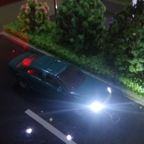 N مقياس 1:160 LED نموذج سيارات مضاء 10 عبوات لنماذج السكك الحديدية وإكسسوارات تخطيط الشوارع البناء البلاستيكي 12 فولت متوافق مع المقاوم السلكي مسبقًا in Kuwait