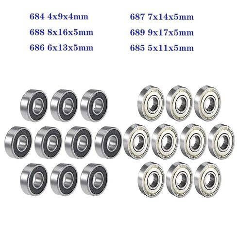 10pcs Deep Groove Ball Bearing 688rs 684 685 686 687 688 689 ZZ RS 2RS Rubber Sealing Cove Bearings(ZZ,688 8x16x5mm) in Kuwait