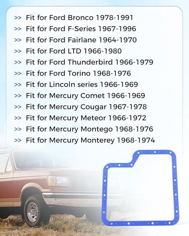 حشية وعاء زيت ناقل الحركة تناسب ناقل الحركة Ford C6، وتناسب Moroso 93108، وتم ترقيتها بطبقة فولاذية من الداخل in Kuwait