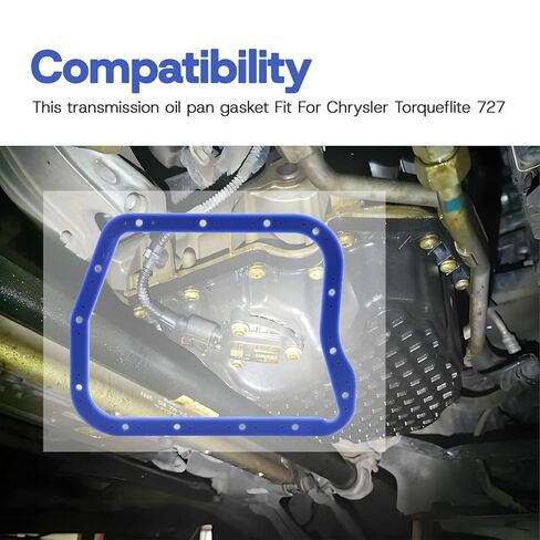 ASTROSYNC Transmission Oil Pan Gasket Thick Rubber Fit for Chrysler Torqueflite 727, Oil pan Gasket Replace 93110 in Kuwait
