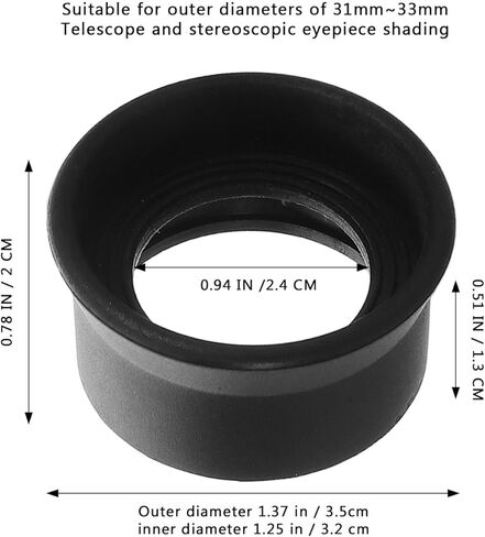 2Pcs Rubber Eyepiece Protectors for Binoculars Microscopes Eye Guards for Scientific Equipment Comfortable Eye Protection Cups to Reduce Glare and Enhance Viewing in Kuwait