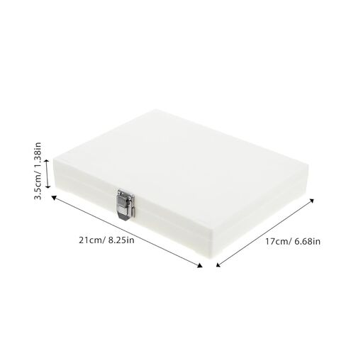 Luxshiny 100-Slot Microscope Slide Storage Box with Lock Buckle High Capacity Plastic Specimen Organizer for Laboratory Slide Holder Portable, White in Kuwait