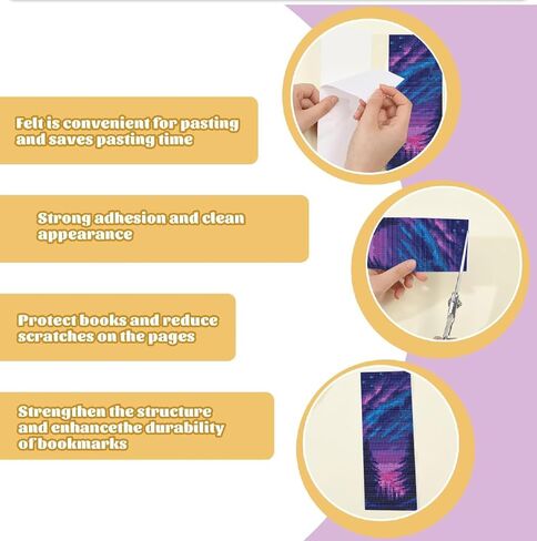 createjoy 5 قطع ليلة النجوم عبر غرزة المرجعية عدة للمبتدئين، مختومة عبر غرزة مجموعات للبالغين، DIY التطريز المرجعية مجموعات crossstitch عدة الكبار مع تعليمات الحرف اليدوية 3''x8'' 14ct in Kuwait