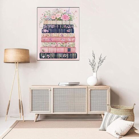 Book Stamped Cross Stitch Kits - Flower Counted Cross Stitch Kits for Beginners Adults Needlepoint Cross-Stitch Patterns Dimensions Needlecrafts Embroidery Kits Arts and Crafts in Saudi Arabia