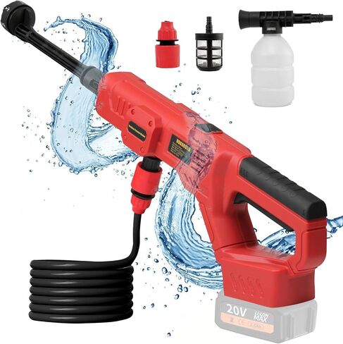 Cordless Cleaner Tool for Milwaukee M18 Battery, Portable Handheld Car Cleaner 1000PSI with 6-in-1 Nozzle & 16.5FT Drain Hose for Patio Car Floor Fence Deck Indoor(Battery Not Included) in Kuwait