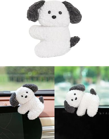 Car Dashboard Decorations Dog,Dash Ornaments for Cars Interior Rearview Mirror Accessories Animal Plush,Funny Computer Monitor Decor,Dog in Kuwait