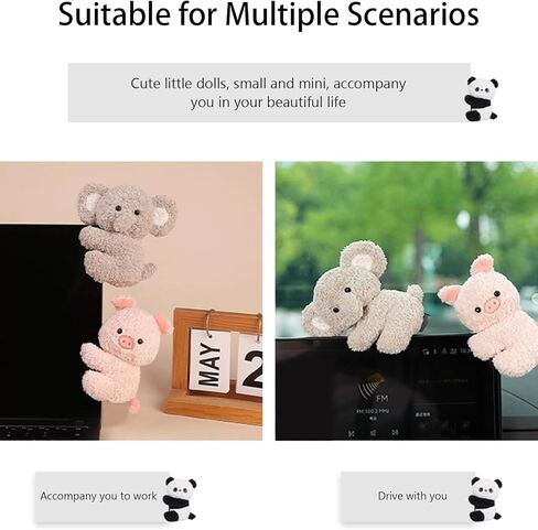 Car Dashboard Decorations Dog,Dash Ornaments for Cars Interior Rearview Mirror Accessories Animal Plush,Funny Computer Monitor Decor,Dog in Kuwait