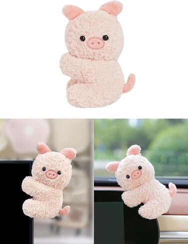 Car Dashboard Decorations Dog,Dash Ornaments for Cars Interior Rearview Mirror Accessories Animal Plush,Funny Computer Monitor Decor,Dog in Kuwait