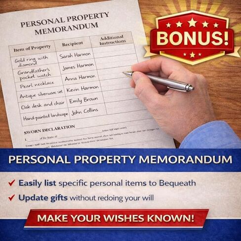 4-in-1 Estate Planning Kit – Last Will & Testament + Financial POA + Healthcare POA + Living Will – Attorney-Drafted Templates with Instructions in Kuwait
