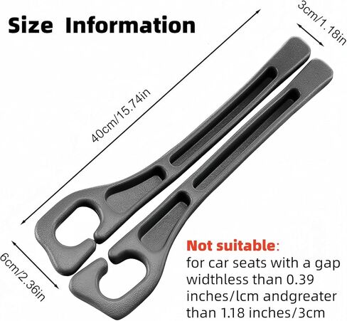4PCS Car Seat Gap Filler Organizer with Dual-Slot & Belt Slot, Universal Anti-Drop Gap Blocker for Cars, SUVs & Trucks, No More Lost Items, Black in Kuwait