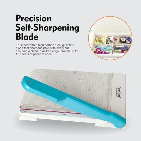 12 inch Paper Cutter, Guillotine Paper Cutter Heavy Duty, with Storage Worklion Precision Paper Trimmer with Safety Lock, Thickened Metal Based Cutting Board for Crafting Cardstock Photos in Kuwait