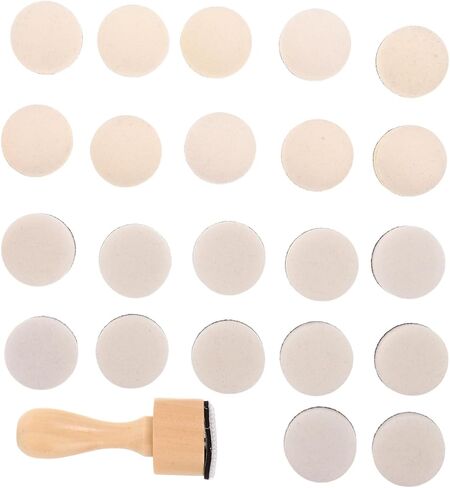 Mini Ink Blending Tool Set with Wood Handle, Round Replacement Foam Pads, Handheld Sponge Brush for Scrapbooking and Card Making Art Supplies in Kuwait