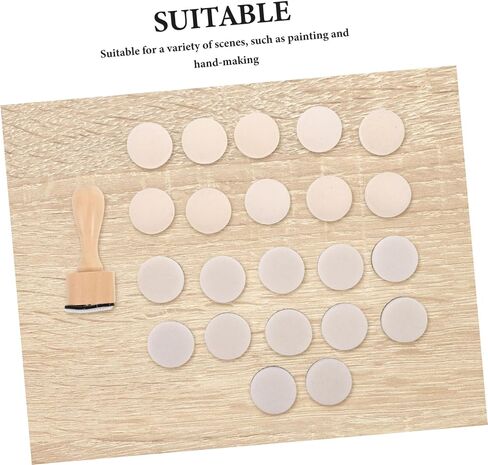 Mini Ink Blending Tool Set with Wood Handle, Round Replacement Foam Pads, Handheld Sponge Brush for Scrapbooking and Card Making Art Supplies in Kuwait