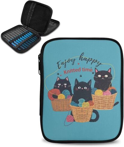 Crochet Hook Bag Organizer Small Dragonfly Crochet Hook Knitting Needle Organizer Portable Crochet Bags for Crocheting Double Hand-Knitted DIY Tools Crochet Sweater Needle Storage in Saudi Arabia