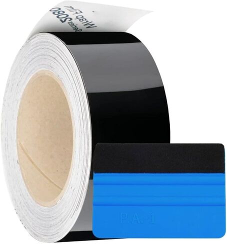 Black Gloss Vinyl Wrap Film Roll Kit Out Chrome Delete Wrap 2080 Series (Gloss Black, 2 Inches x 25 FT) in Kuwait