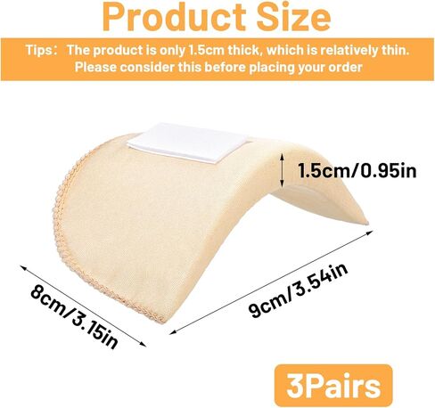 Nogeqi 3 Pairs Anti-Slip Shoulder Pads, Shoulder Pads for Womens Clothing No-Sewing Required Sponge Pad Breathable Detachable Reusable for Men Blazers Clothes High Low for Suit T-Shirt Accessories in Kuwait
