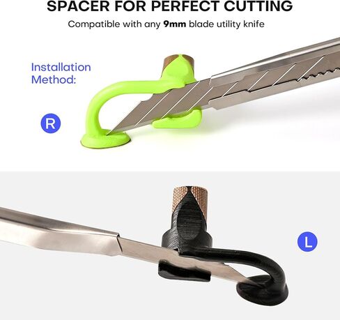 NEWISHTOOL Wrap Tools Vinyl Wrap Edge Cutting Tool, Magnetic Cutting Guide Spacer 7mm with Safety Wrap Knife Guide, Left & Right Window Tint PPF Edge Cutting Guide Aid, Scratch Free Wrap Cut Trim Tool in Kuwait