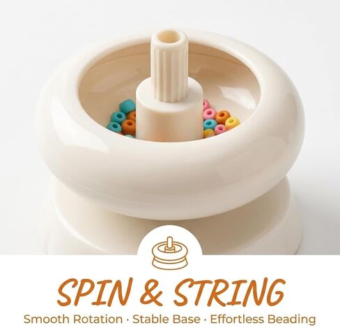 Bead Spinner for Jewelry Making, Clay Bead Spinner with Polished Beads Bowl, DIY Quick Beading Tool, Ideal for Waist Beads, Bracelets & Necklaces in Kuwait