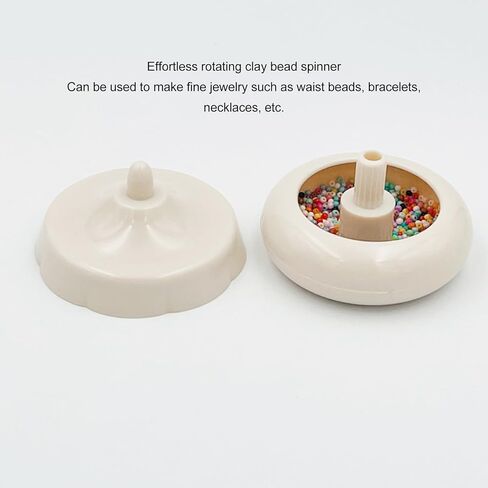 Bead Spinner for Jewelry Making, Clay Bead Spinner with Polished Beads Bowl, DIY Quick Beading Tool, Ideal for Waist Beads, Bracelets & Necklaces in Kuwait