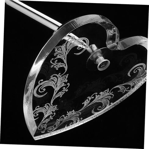 TEHAUX Wedding Guest Sign-in Pen with Heart-shaped Acrylic Base Silver Metal Ballpoint Pen for Bridal Reception Wedding Desk Holder for Engagement and Anniversary in Kuwait