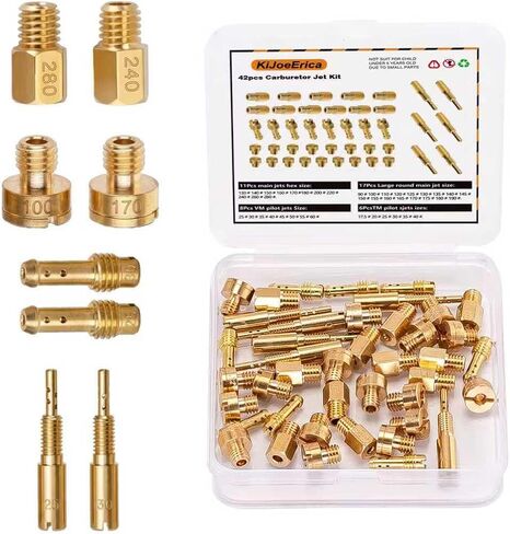 طقم نفاثة مكربن، 42 قطعة مكربن ​​لـ Mikuni Main & Pilot Slow Jet N100.604 & VM28/486 VM4/042 & VM22/210 in Kuwait