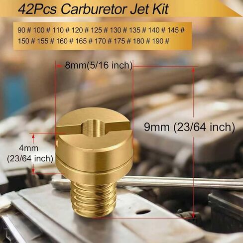 طقم نفاثة مكربن، 42 قطعة مكربن ​​لـ Mikuni Main & Pilot Slow Jet N100.604 & VM28/486 VM4/042 & VM22/210 in Kuwait