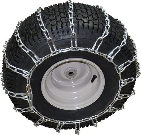 مجموعة OakTen مكونة من 2 سلاسل إطارات مقاس 20x8x10 لجزازات جرارات الحديقة وسلاسل إطارات جرارات العشب ذات وصلتين للراكب in Kuwait