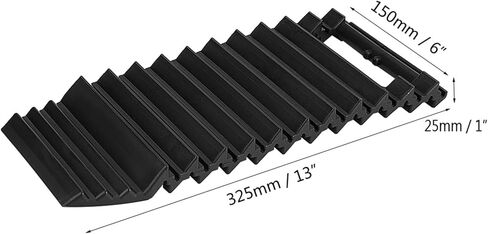 Multifunctional Car Wheel Anti-slip Mat, Tyre Traction Grip for Snow, Black ABS, 33 x 15 x 2.5 cm in Kuwait